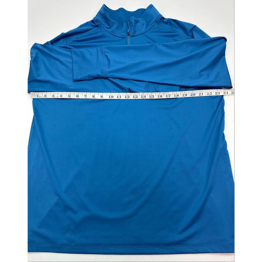Peloton Men’s Blue Warm Up 1/4 Zip Performance Pullover Thumbholes Size XL - Picture 13 of 13